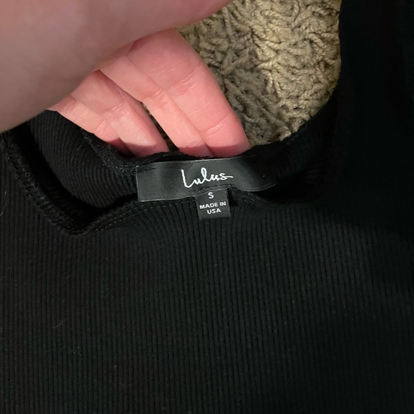 Lulus Black Bodycon Two-Piece Dress Small - Picture 6 of 6